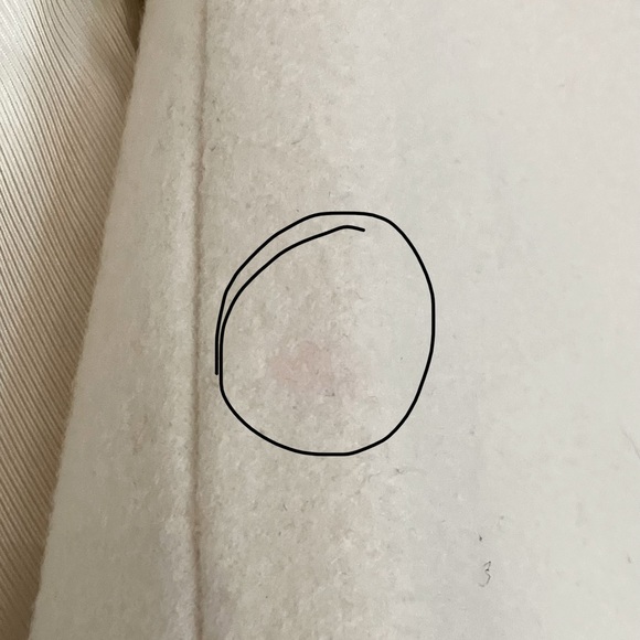 Ivory Wool Pea Coat - Picture 3 of 3